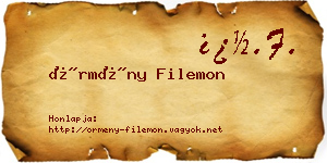 Örmény Filemon névjegykártya
